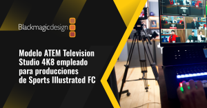 Modelo ATEM Television Studio 4K8 empleado para producciones de Sports Illustrated FC