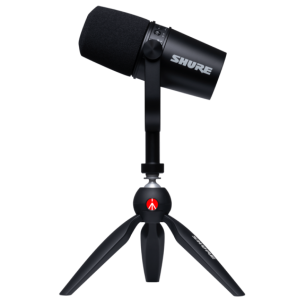 MICRÓFONO HÍBRIDO SHURE MOTIV MV7 CON TRÍPODE