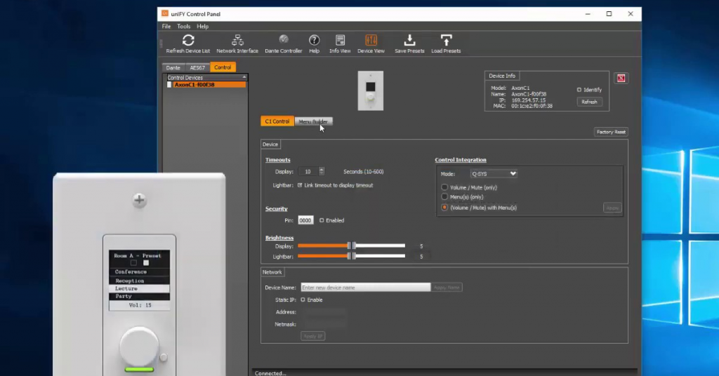 control de sistemas AXON C1
