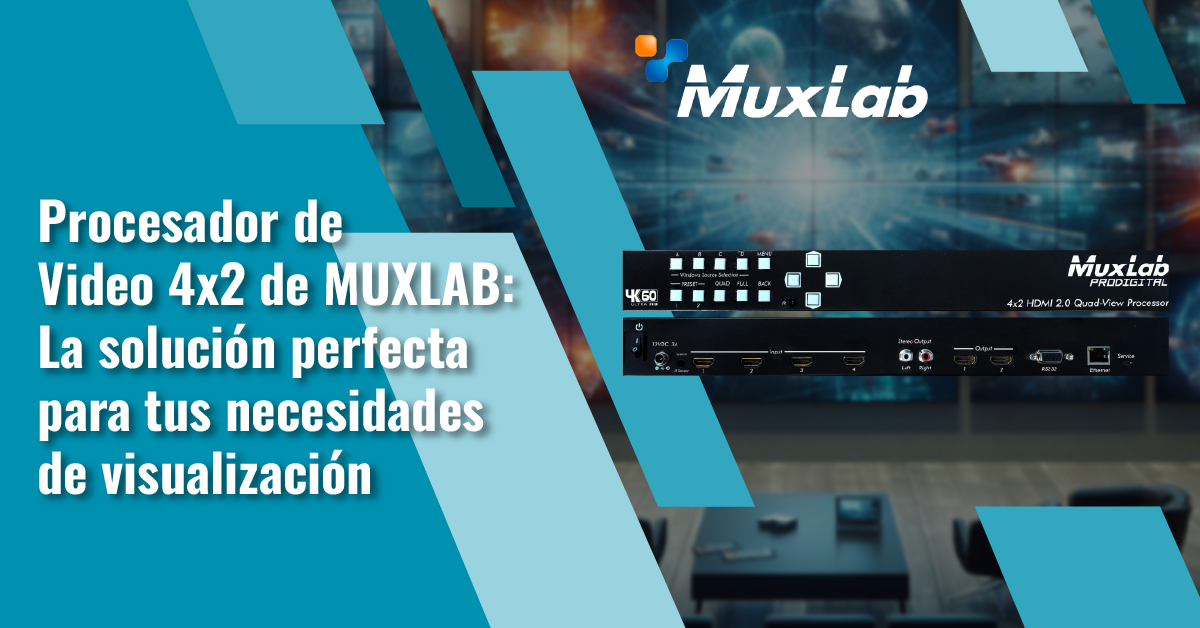 Procesador de Video 4x2 HDMI 2.0 Quad-View de MUXLAB: La solución perfecta para tus necesidades de visualización